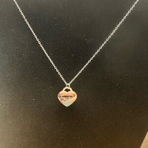 Aqua Love Pendant Necklace